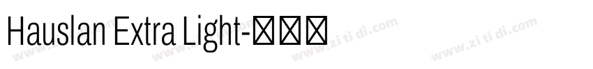Hauslan Extra Light字体转换